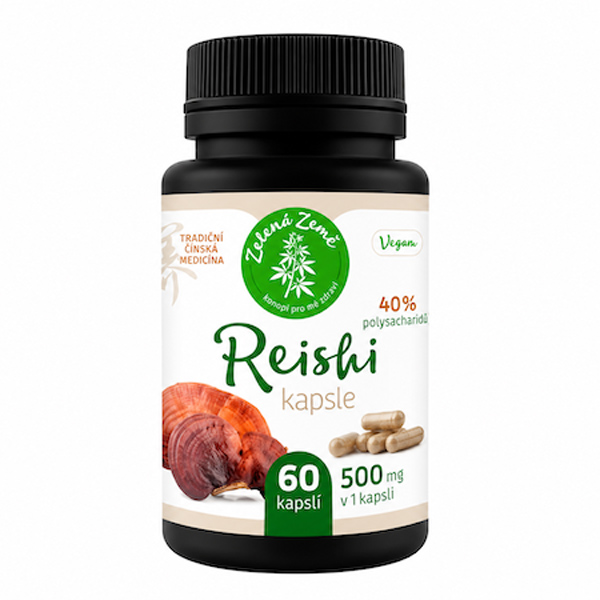 Zelená Země Reishi kapsle, 60 ks