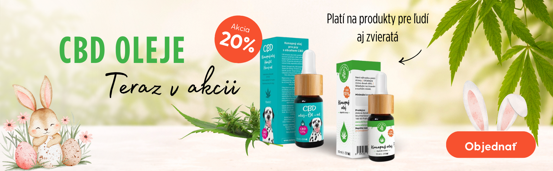20 % zľava na CBD oleje a kvapky