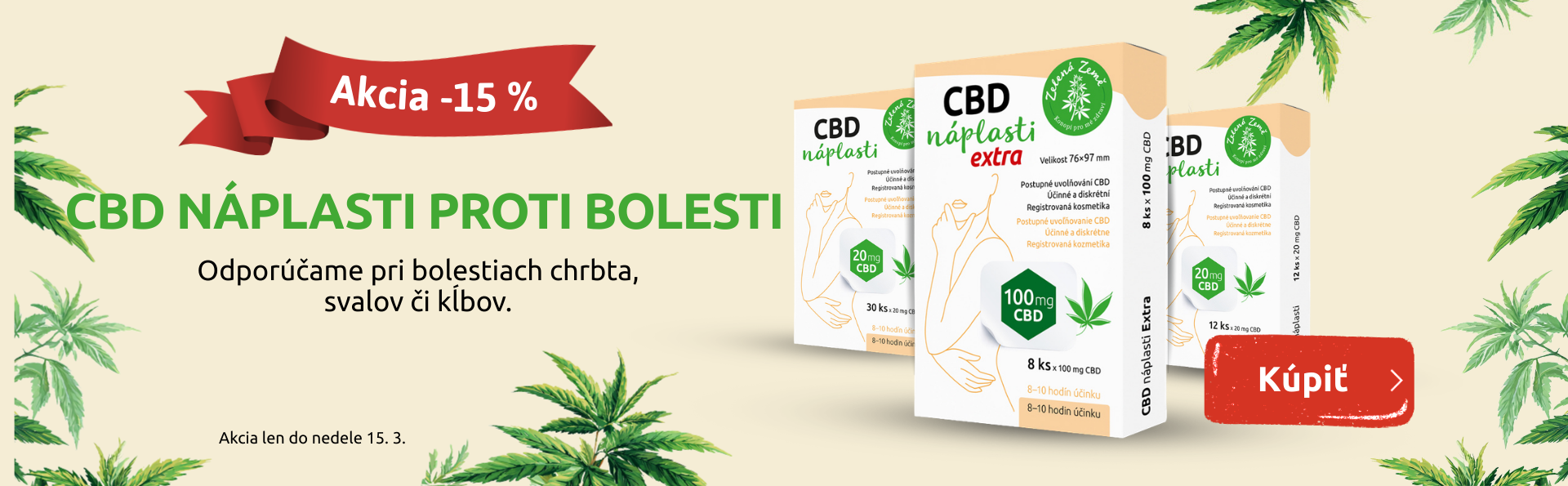 Zľava 15 % na CBD náplasti