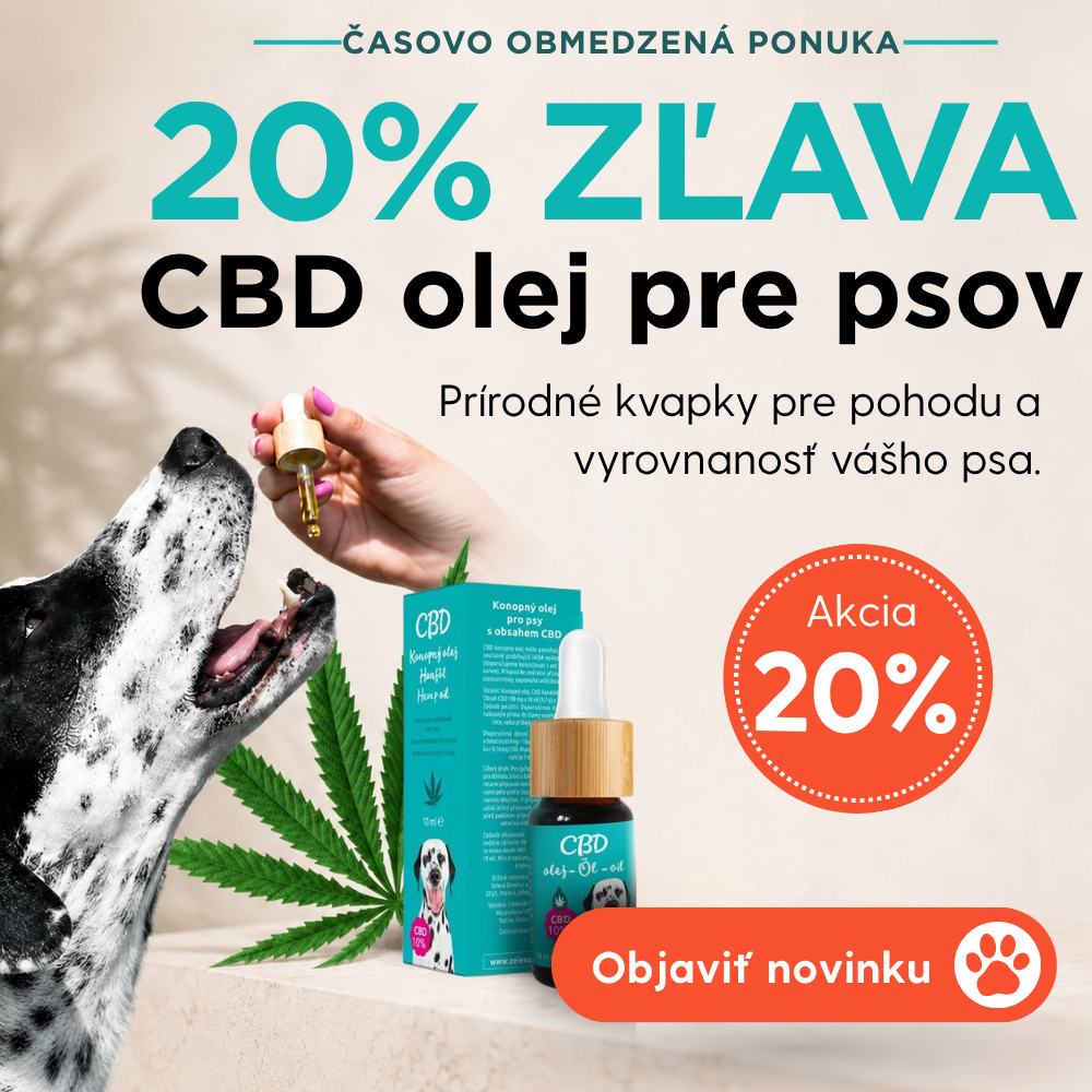 Zľava na CBD oleje pre psov