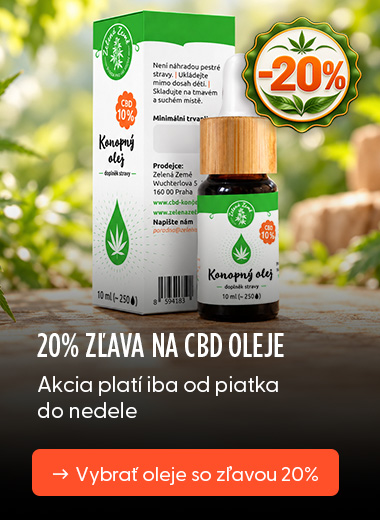 20% Zleva na CBD oleje