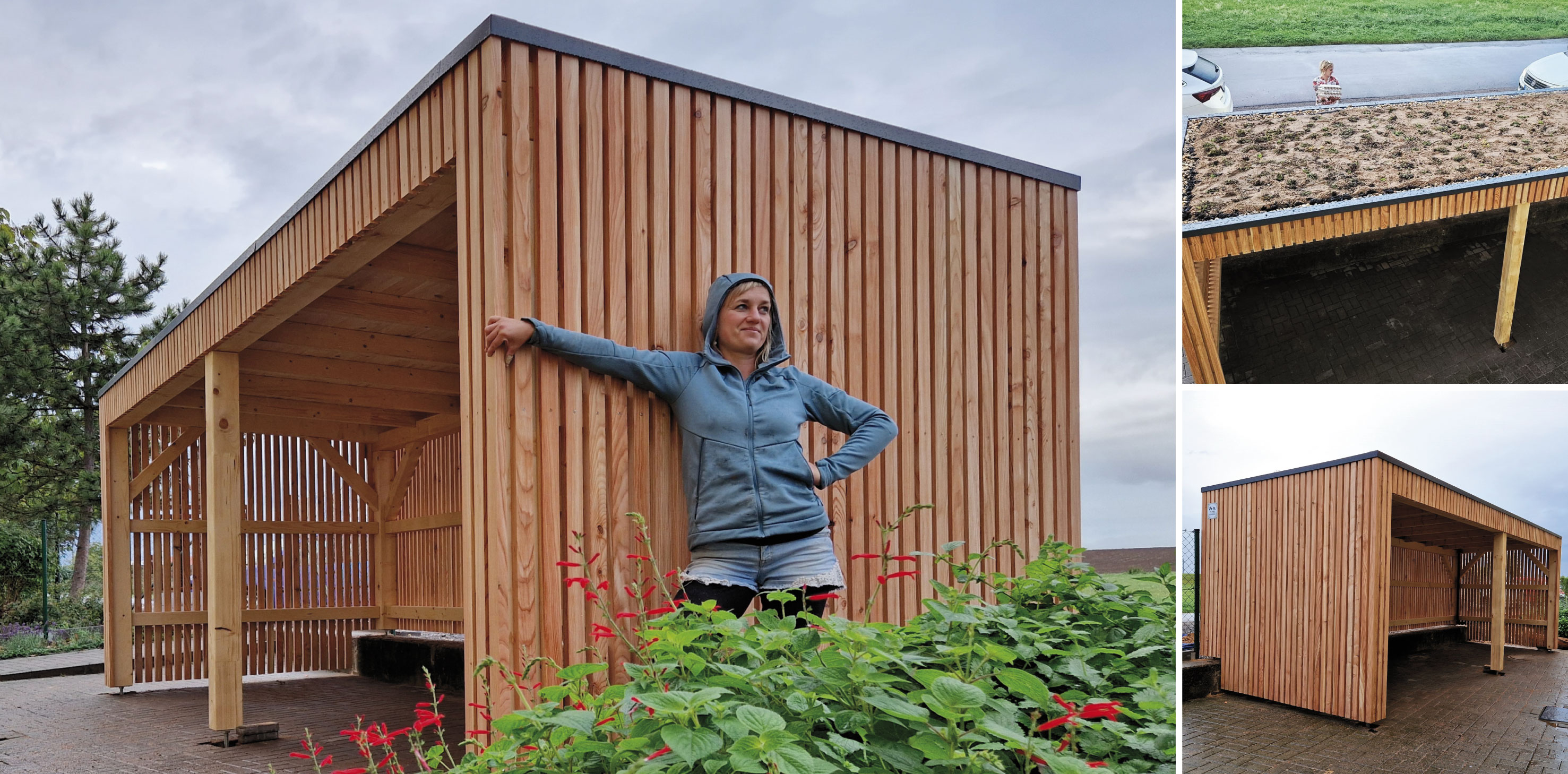 Modřínový přístřešek