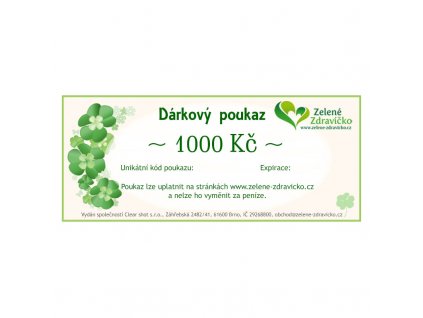 Dárkový poukaz 1000 Kč