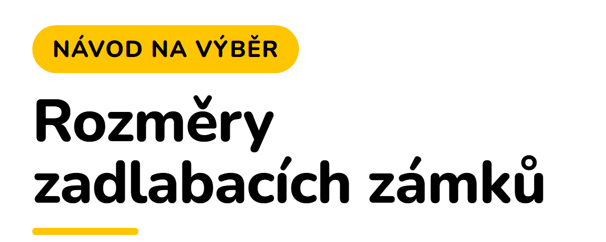 Rozměry zadlabacích zámků