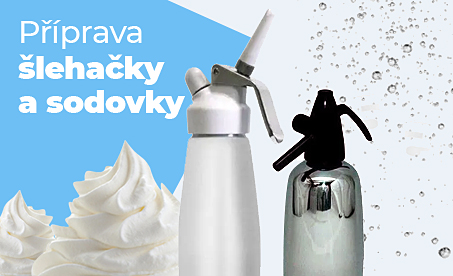 Příprava šlehačky a sodovky