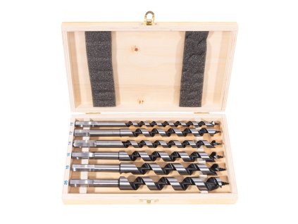 STAVTOOL Sada hadovitých vrtáků do dřeva 6 dílů | 460 mm, dřevěný box