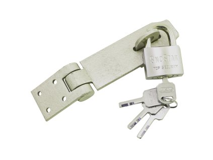 STAVTOOL Petlice na visací zámek + zámek | 160x40 mm