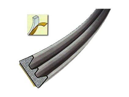 Těsnění profil E | bílé, délka 6 m, rozměr 9x4 mm