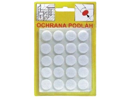 Filcová ochrana samolepící | 103B - bílá 21x21x3 mm