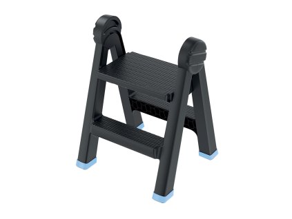 PROSPERPLAST Schůdky černé TITAN LADDER | 470x435x630 mm