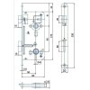 Zámek zadlabací 540C P-L ( 6x6 )