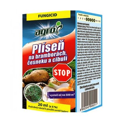 PLÍSEŇ NA BRAMBORÁCH. ČESNEKU A CIBULI STOP 20ML