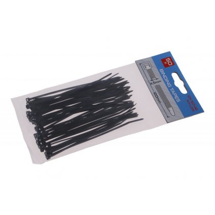 PÁSKY VÁZACÍ 120X2. 5MM 50KS ČERNÁ