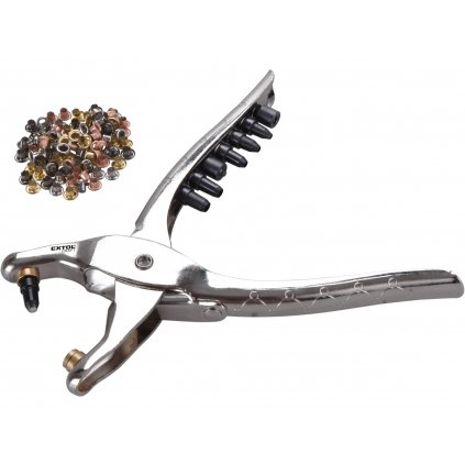 KLEŠTĚ DĚROVACÍ-DRUKOVACÍ SADA SE 100KS OČEK, O 2,5-5MM