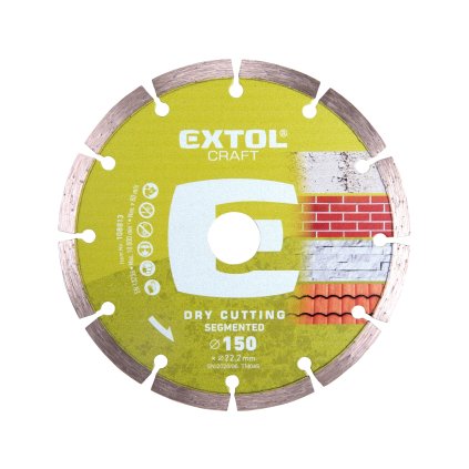 KOTOUČ DIAMANTOVÝ ŘEZNÝ SEGMENTOVÝ - SUCHÉ ŘEZÁNÍ, O 150X22,2X2,3MM