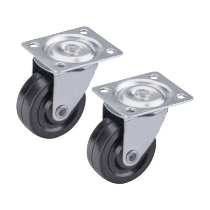 KOLEČKA OTOČNÁ Z TVRDÉ PRYŽE, SADA 2KS, PRŮMĚR 40MM