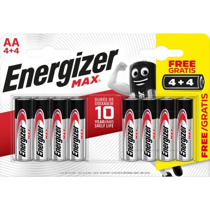 961015 energizer max aa 4 plus 4 zdarma