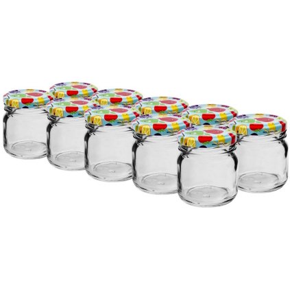 SKLENICE ZAVAŘOVACÍ  30ML + VÍČKA BAREV. 43 (10KS)