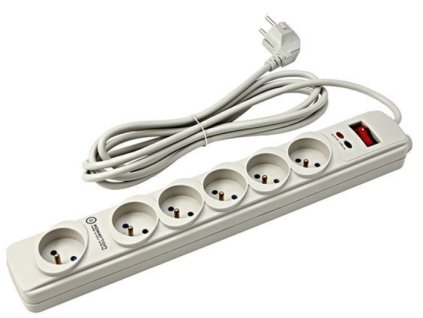 přepěťová a proudová ochrana 3m/6 zásuvek