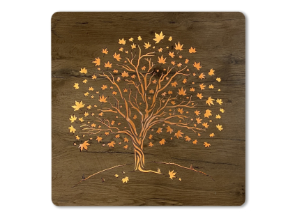 "Javor" světelný obraz s baterií 62x62cm