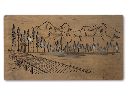 "Pod vrcholy hor" světelný obraz s baterií 120x60cm