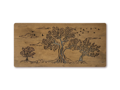 "Tři olivy" světelný obraz s baterií 90x40cm