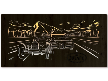 "Bugatti" světelný obraz 230V 100x50cm