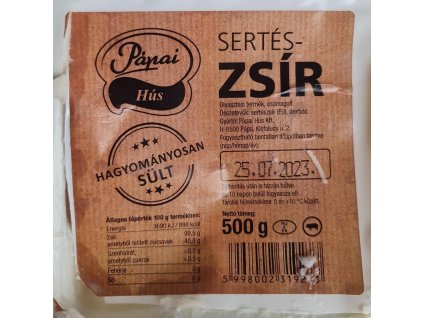 Pápai zsertés zsir