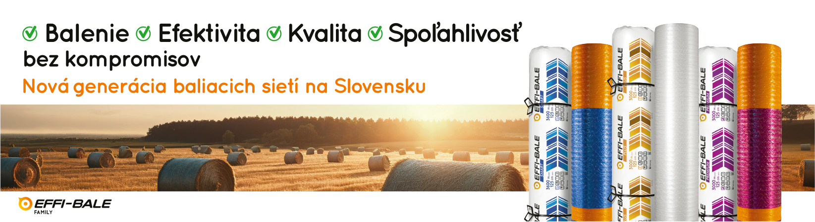 Poľnohospodárska balíkovacia sieť EFFI-BALE