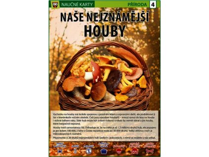 NAUČNÉ KARTY NAŠE NEJZNÁMĚJŠÍ HOUBY  Farkasová Martina