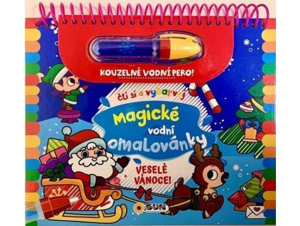 ČTI SI A VYBARVUJ - VESELÉ VÁNOCE - MAGICKÉ VODNÍ OMALOVÁNKY
