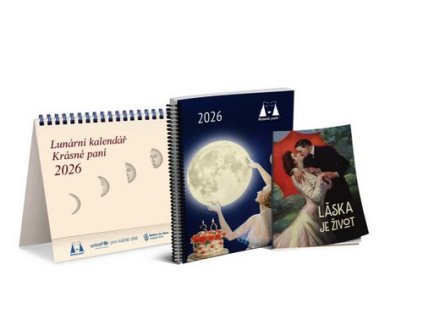 KALENDÁŘ 2026 KRÁSNÁ PANÍ LUNÁRNÍ S PUBLIKACÍ
