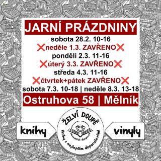 PRÁZDNINOVÁ OTEVÍRACÍ DOBA V období 28.2.-6.3. bude zkrácena otevírací doba prodejny #ostruhova58 Mělník. ❗Ve stejném...