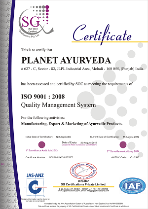 Planet_Ayurveda_ISO_cerrtificate