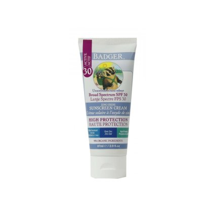 Badger, Opalovací krém bez vůně se Zinkem SPF 30, 87ml