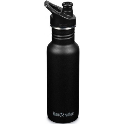 Klean Kanteen, Nerezová láhev Classic Narrow w/Sport Cap - black 532 ml