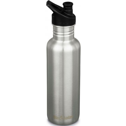 Klean Kanteen, Nerezová lahev Classic w/Sport Cap - brushed stainless 800 ml