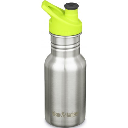 Klean Kanteen, Dětská nerezová Kid Classic Narrow w/Kid Sport Cap - Brushed Stainless 355 ml