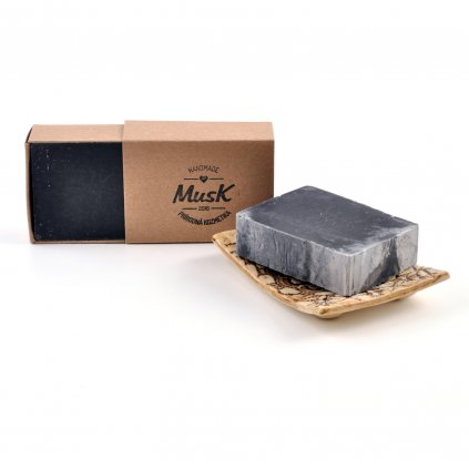 MusK, Tuhé mýdlo - Černé zlato (vegan), 100g