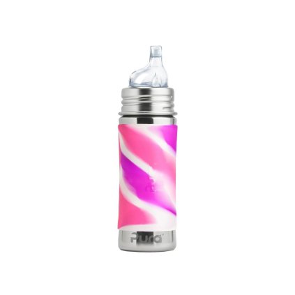 141527 2 pura termo flasa s naustkom 260ml ruzovo biela