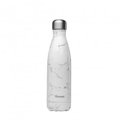 insulated stainless steel bottle marble white 500ml