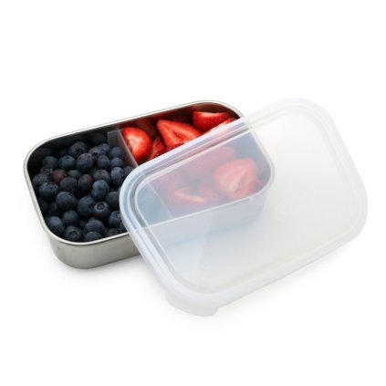 rectangle container with divider clear