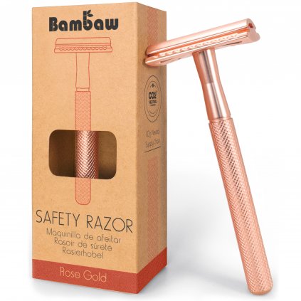 Bambaw Metal Safety Razor 1 Packshot Rose Gold 01