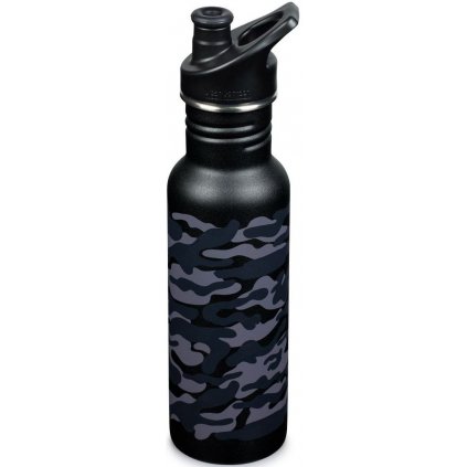 Klean Kanteen, Nerezová fľaša, Classic Narrow w/Loop cap - Black Camo, 532 ml