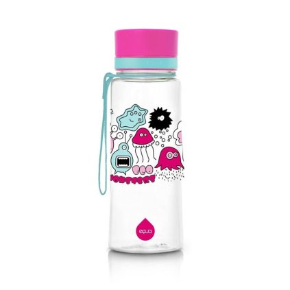 Equa, Fľaša - rôzny dizajn, 600 ml - Pink Monster