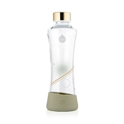Equa, Sklenená fľaša SQUEEZE, 550 ml - Metallic Gold