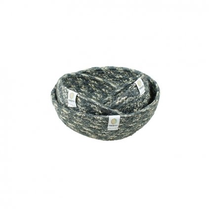jute mini bowl set greywhite