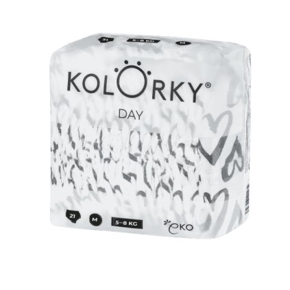 Kolorky, Denné plienky M, 5 - 8 kg - Srdce
