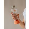 Equa, Sklenená fľaša SQUEEZE, 550 ml - Peach Tree