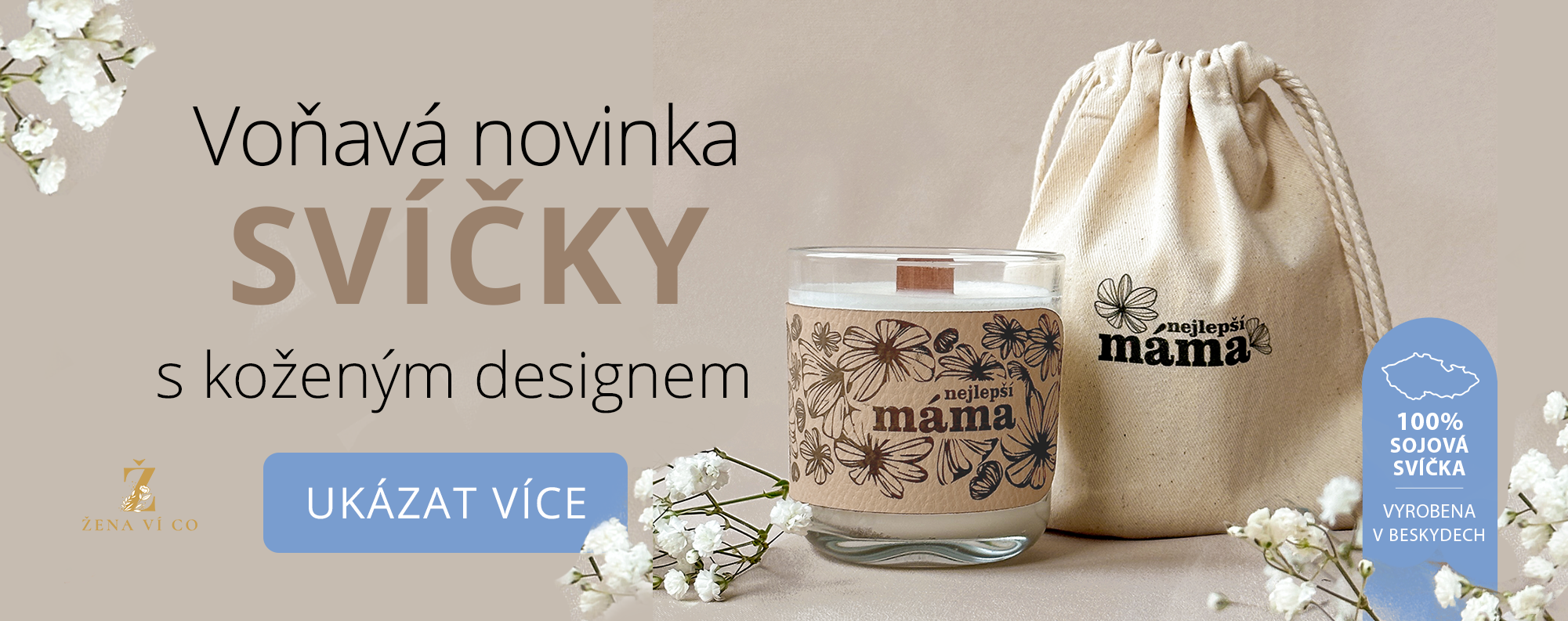 Svíčky s koženkou